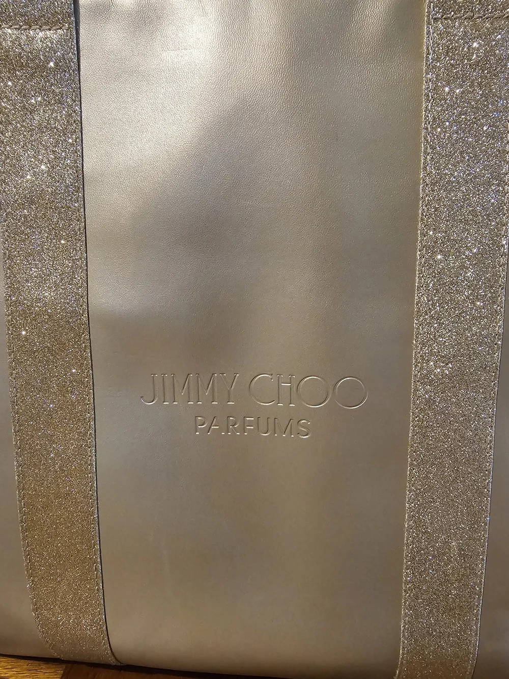 Jimmy Choo Parfums XL Gold Tote Bag